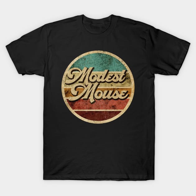 Tanatoraja, circle retro faded Modest Mouse T-Shirt by TANATORAJA.WISATA